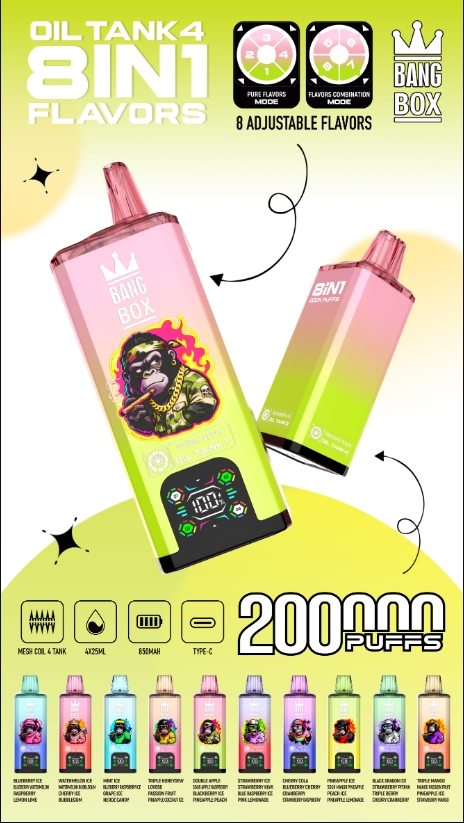 BANG BOX 200 000 затяжок — 8 In1 Vape